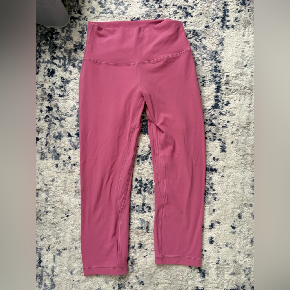 lululemon athletica Girls Pink Cropped Leggings